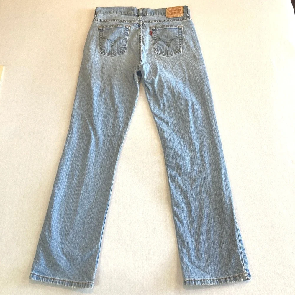 Vintage Levis 505 Straight Leg Jeans Womens 6S‎ Light Wash Blue Denim